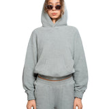 LUNA Organic Cotton Pull Over Textured Hoodie in Moondust