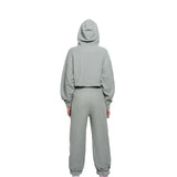 LUNA Organic Cotton Pull Over Textured Hoodie in Moondust