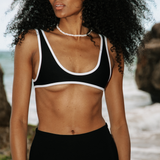 SWIM High Waist Booty Shorts in Black