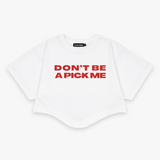 Ultimate BAE "ICONS" T-shirt with "DON'T BE A PICK ME" Print In Red
