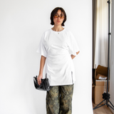 The Adjustable T-shirt Dress In White
