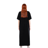 [GASOLINA]  ||  MAXI OVERSIZED Cut Out Tee Dress in Black