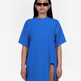 [ATLANTIS] Oversized Cut Out Tee Dress in Ocean Blue + Shorts