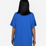 [ATLANTIS] Oversized Cut Out Tee Dress in Ocean Blue + Shorts