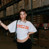 Ultimate BAE "ICONS" T-shirt with "DON'T BE A PICK ME" Print In Red