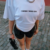 Ultimate BAE "ICONS" T-shirt with "I WISH I WAS GAY" Print In Black