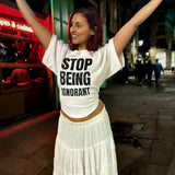Ultimate BAE "ICONS" T-shirt with "STOP BEING IGNORANT" Print