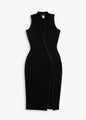 [REVENGE] ZIP UP Midi Sleeveless Dress in Black