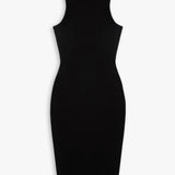 [REVENGE] ZIP UP Midi Sleeveless Dress in Black