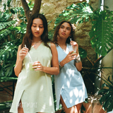 [OASIS] Mini Knit Dress in Blue Mojito