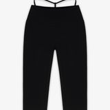 Capri Pant with Clip-In Thong Detail in Black