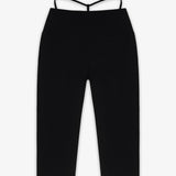 Capri Pant with Clip-In Thong Detail in Black
