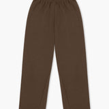 Double Waistband Zip Pocket Trousers in Chocolate Martini